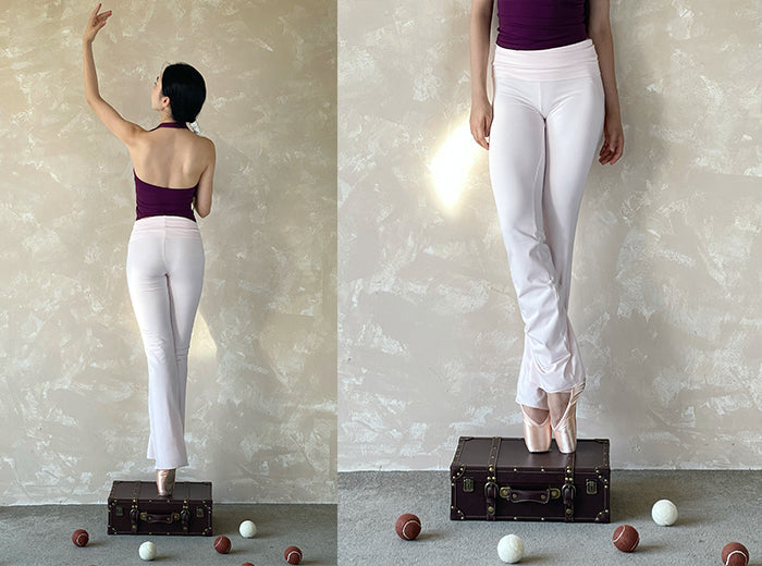 Move in Style: White & Pink Leggings for Yoga, Dance & Everyday Performance