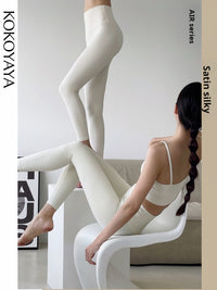 kokoyaya White Air Series Yoga Pants, High Waist Hip Lifting Slim Trousers for Pilates & Fitness K033