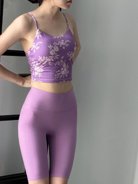 kokoyaya summer purple cross-back sports vest women's tight-fitting suspender top fitness yoga