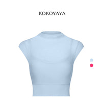 kokoyaya Sky Blue Sleeveless Mesh Sports Tank B079