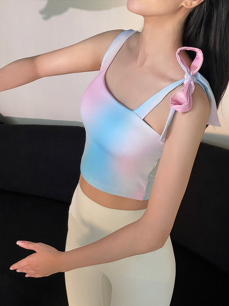 kokoyaya Barbie sports top, women's lace tight training vest, yoga underwear