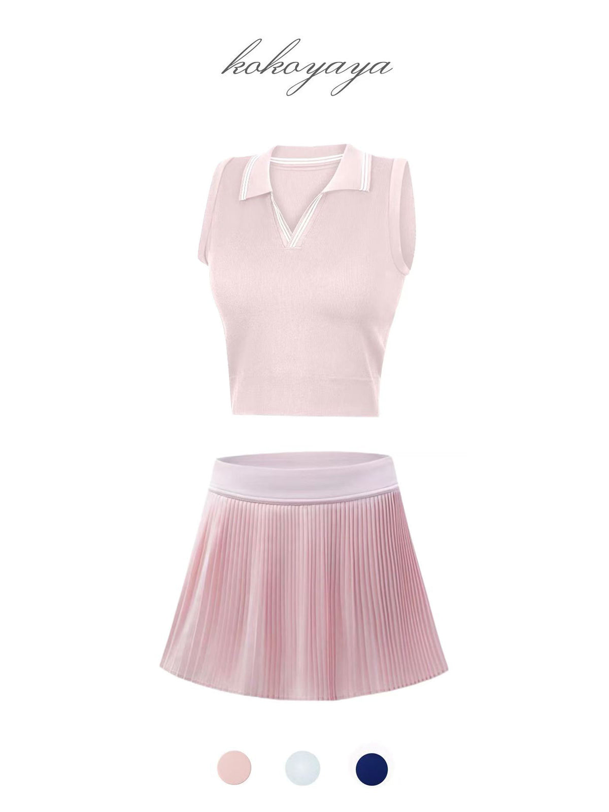 kokoyaya Tennis Polo+ Tennis Skirt B100