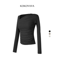 kokoyaya Ruched Long Sleeve Top Y079