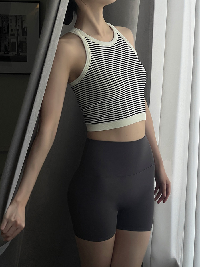 kokoyaya summer striped sports vest women training breathable tights fitness yoga clothes women