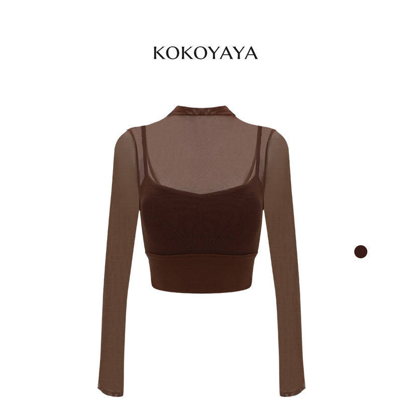 kokoyaya Mesh Design Crop Top Y030
