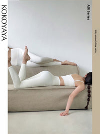 kokoyaya White Air Series Yoga Pants, High Waist Hip Lifting Slim Trousers for Pilates & Fitness K033
