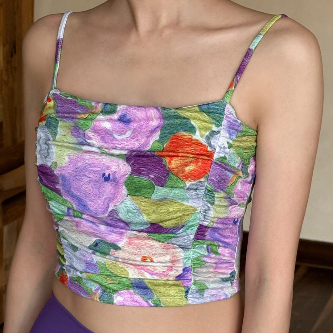 kokoyaya Sports Camisole with Built-in Bra, Yoga & Pilates Backless Top