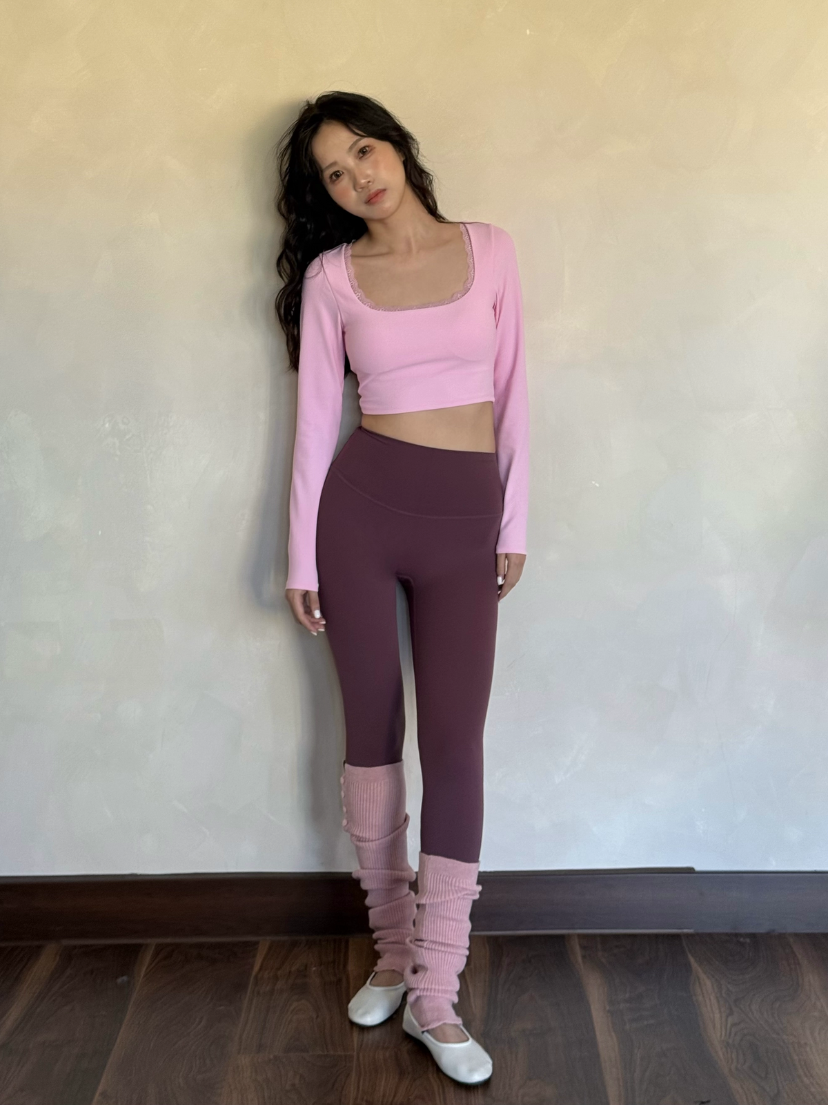 kokoyaya yoga top, long-sleeved sports, fitness, tight-fitting T-shirt, Pilates dance training clothes