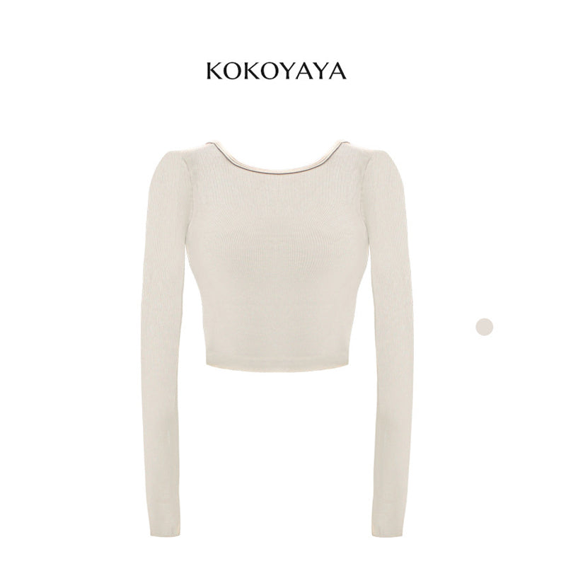 kokoyaya Open Back Cross Crop Top Y038