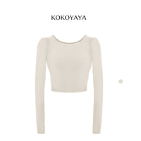 kokoyaya Open Back Cross Crop Top Y038