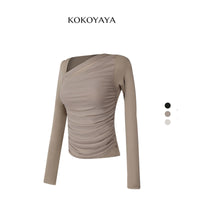 kokoyaya Ruched Long Sleeve Top Y079