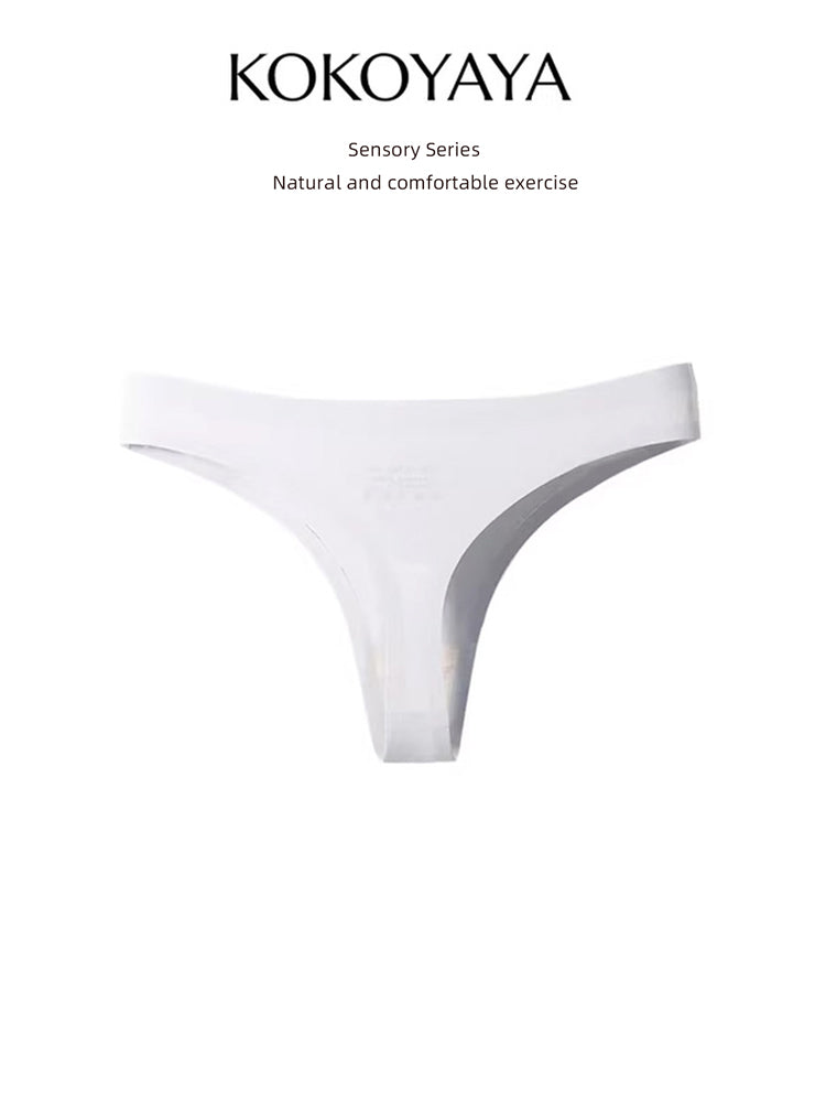 kokoyaya underwear women's ultra-thin invisible fitness sports ice silk one-piece thong sexy T-pants N002
