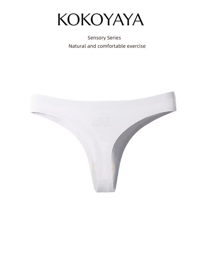 kokoyaya underwear women's ultra-thin invisible fitness sports ice silk one-piece thong sexy T-pants N002