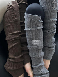 kokoyaya foot design double needle button stockings women knee socks pile socks yoga Pilates P008