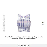kokoyaya summer retro sports underwear women's beautiful back Pilates training clothes fitness top yoga vest B044