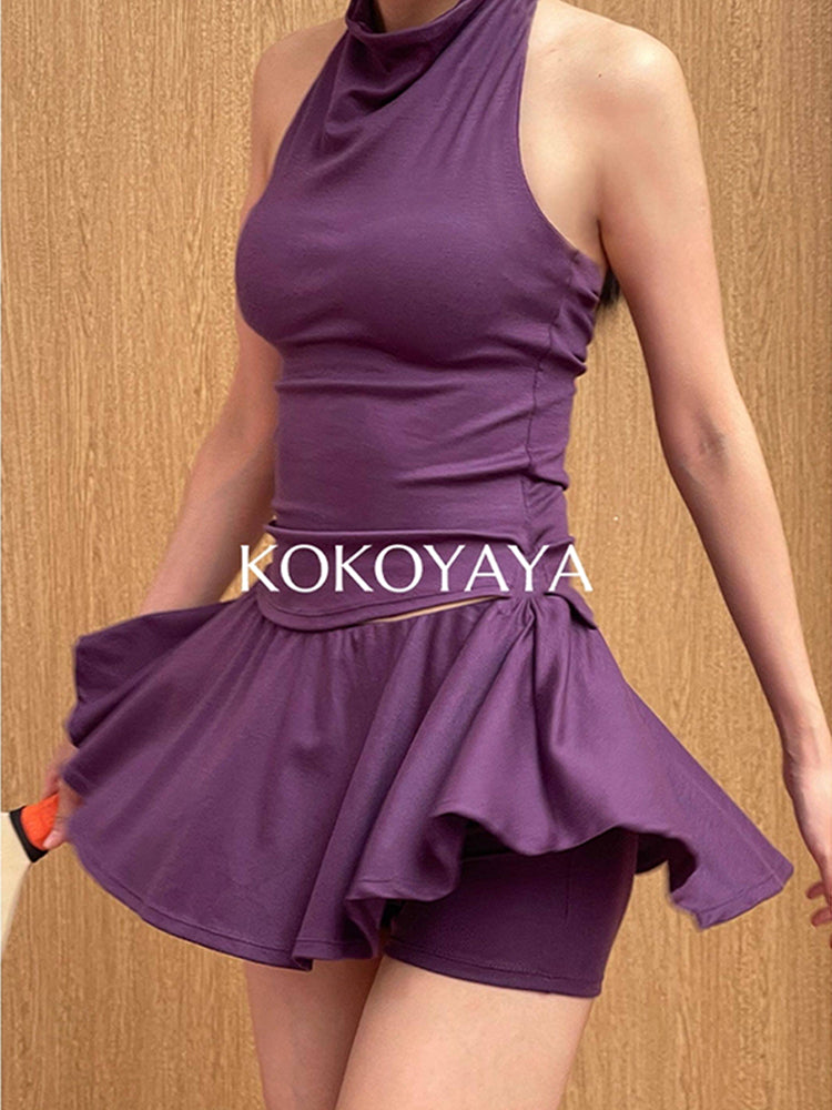 kokoyaya tennis sports suit skirt badminton fitness suit yoga