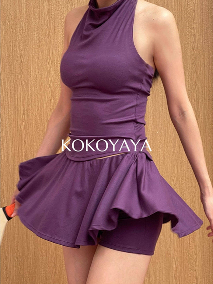 kokoyaya tennis sports suit skirt badminton fitness suit yoga Q031