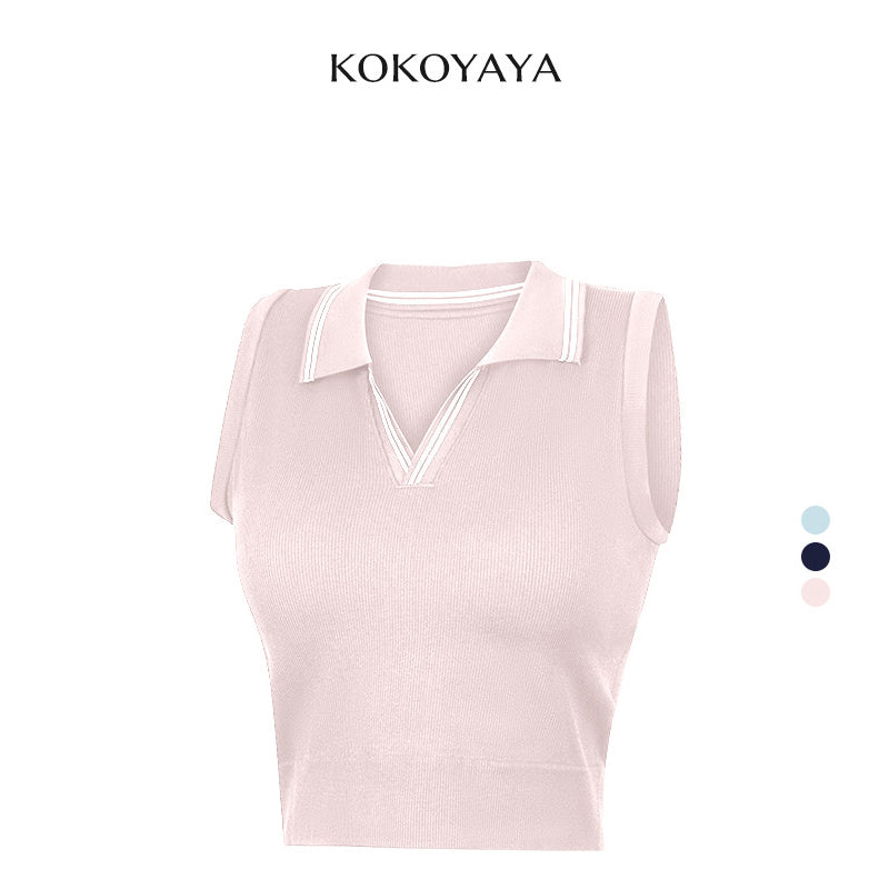 kokoyaya Athletic Tennis Polo Sleeveless Top B100