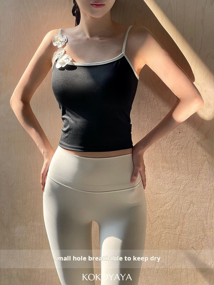 kokoyaya Yoga clothes High-strength shock-absorbing sports underwear Yoga straps vest with chest pads