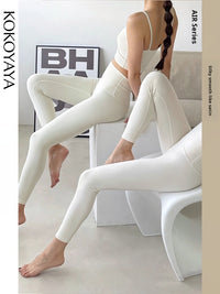 kokoyaya White Air Series Yoga Pants, High Waist Hip Lifting Slim Trousers for Pilates & Fitness K033