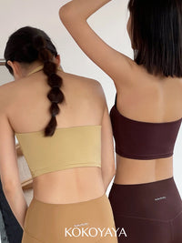 kokoyaya neck vest shockproof sports sling with chest pad tight quick-drying fitness yoga underwear
