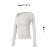 kokoyaya Ruched Long Sleeve Top Y079