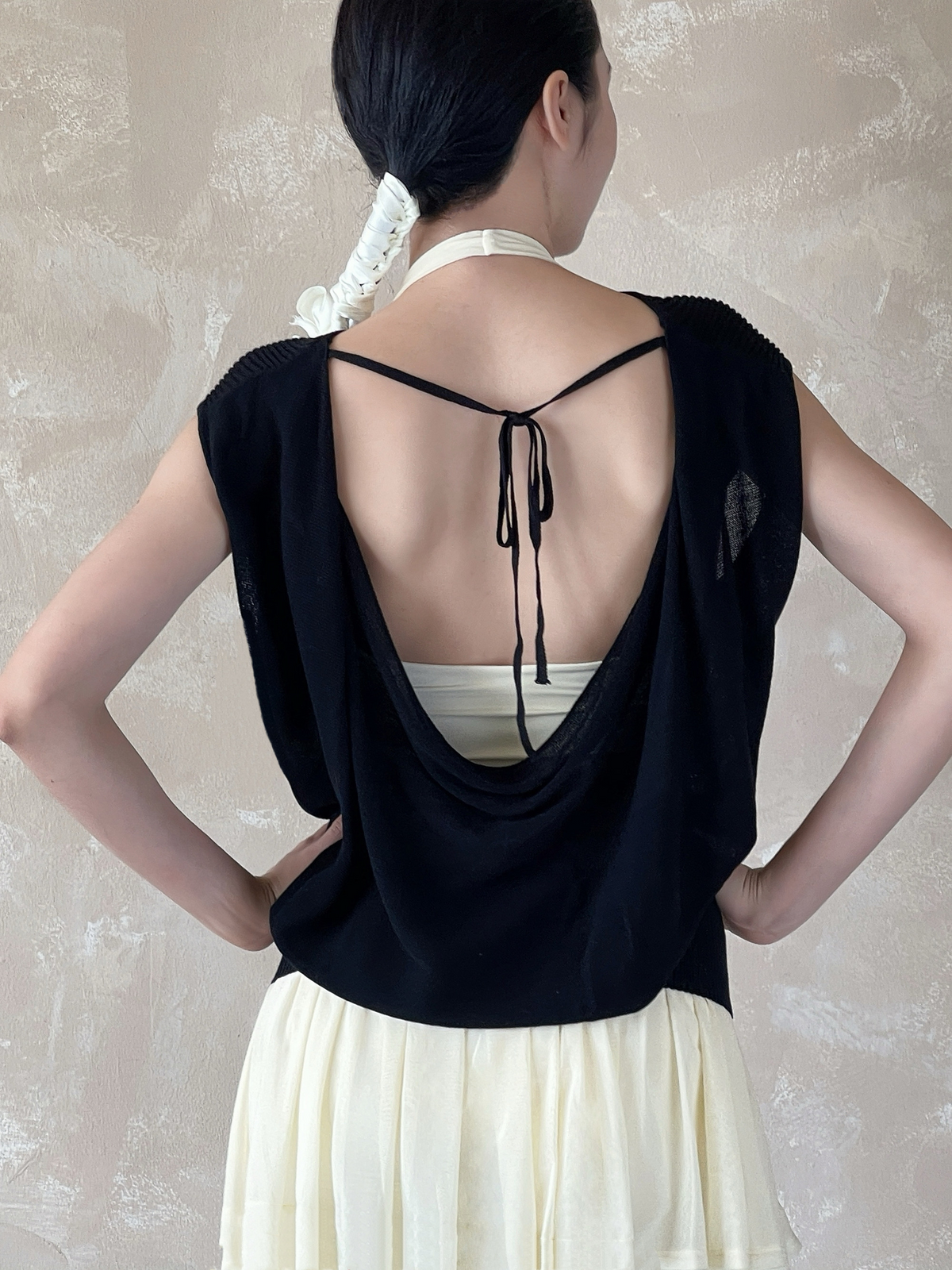 kokoyaya knitted smock yoga suit Pilates fitness dance training suit sleeveless vest sports top for women