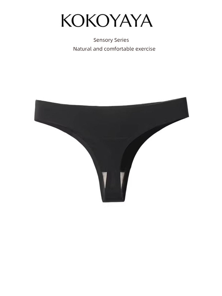 kokoyaya underwear women's ultra-thin invisible fitness sports ice silk one-piece thong sexy T-pants N002