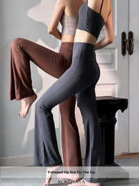 kokoyaya Women's Flared Yoga Pants, High Waist Butt Lifting & Tummy Control, Stretch Wide Leg Pants for Outdoor Wear, Dance, Running & Fitness