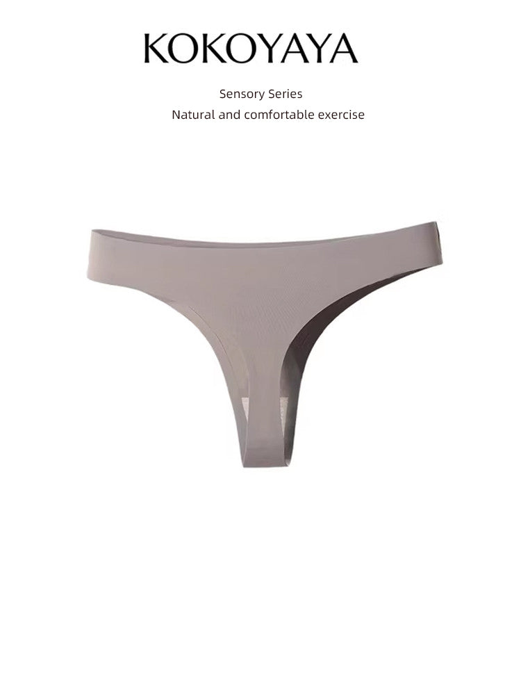 kokoyaya underwear women's ultra-thin invisible fitness sports ice silk one-piece thong sexy T-pants N002