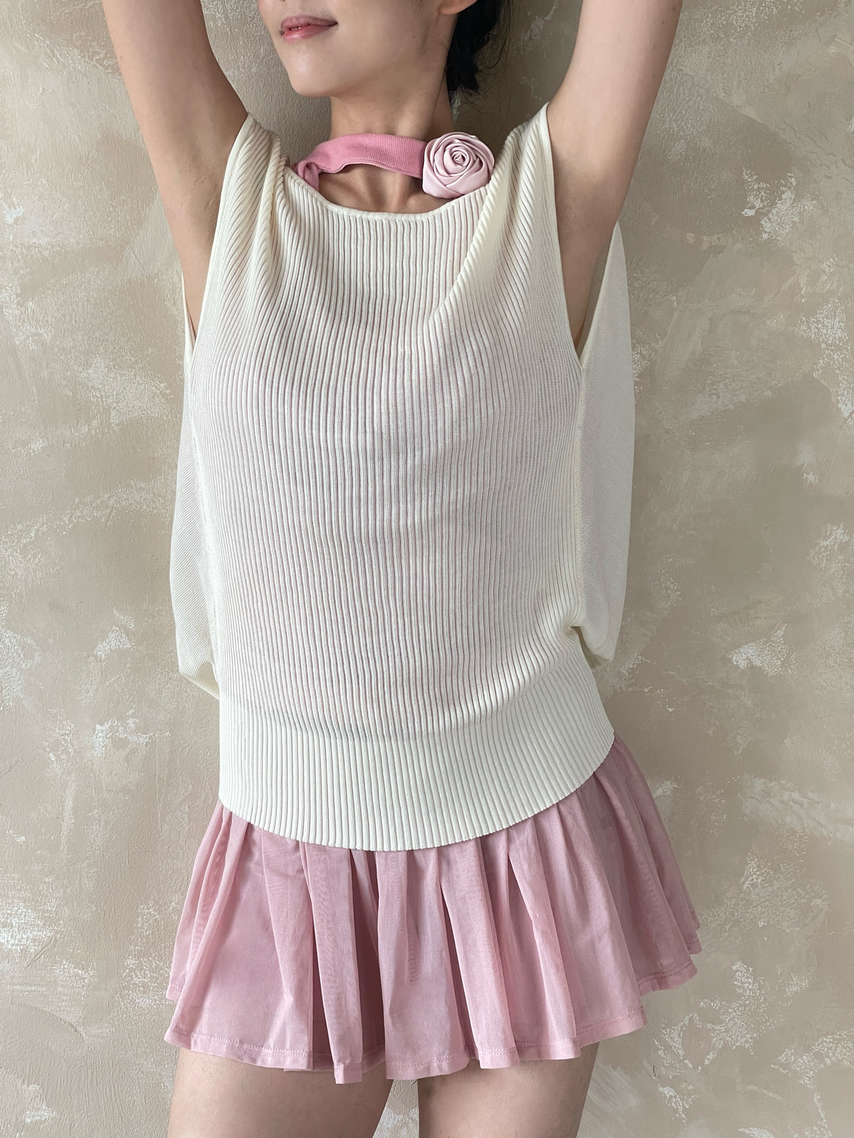 kokoyaya knitted smock yoga suit Pilates fitness dance training suit sleeveless vest sports top for women