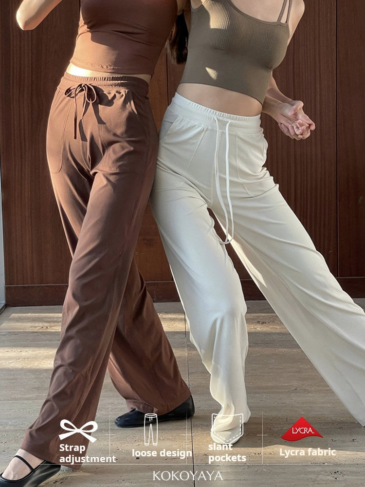kokoyaya yoga pants Pilates running summer thin fitness sports pants for women's loose wide-leg casual pants