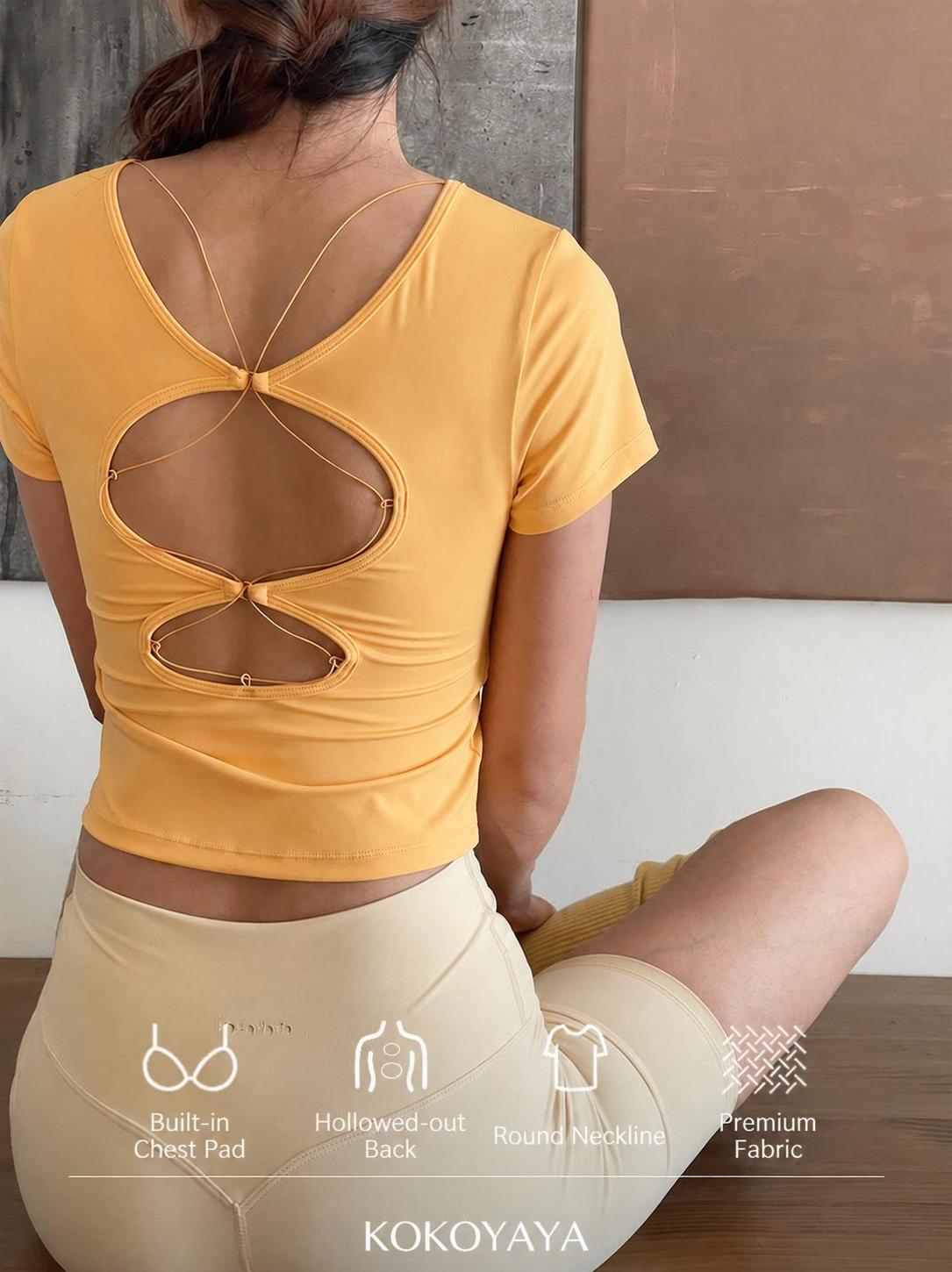 kokoyaya hollow back, beautiful back, sports top, running training clothes, yoga clothes