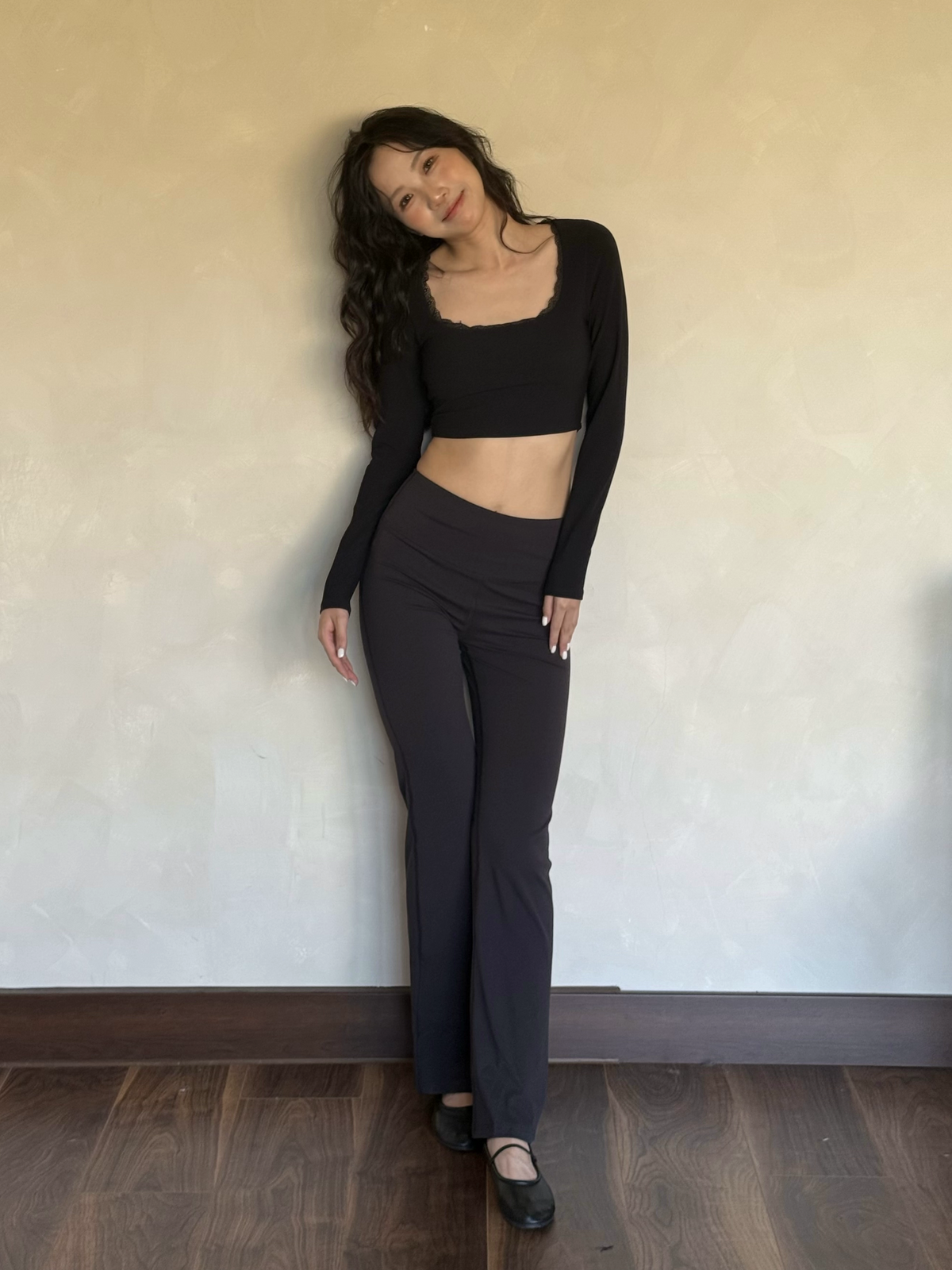 kokoyaya yoga top, long-sleeved sports, fitness, tight-fitting T-shirt, Pilates dance training clothes