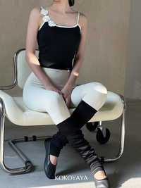 kokoyaya White Air Series Yoga Pants, High Waist Hip Lifting Slim Trousers for Pilates & Fitness K033