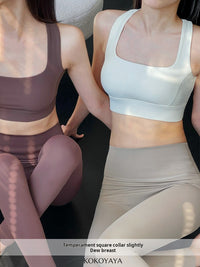 kokoyaya Sports Bra with Padded Cups, High Elastic Shockproof Camisole for Yoga & Fitness