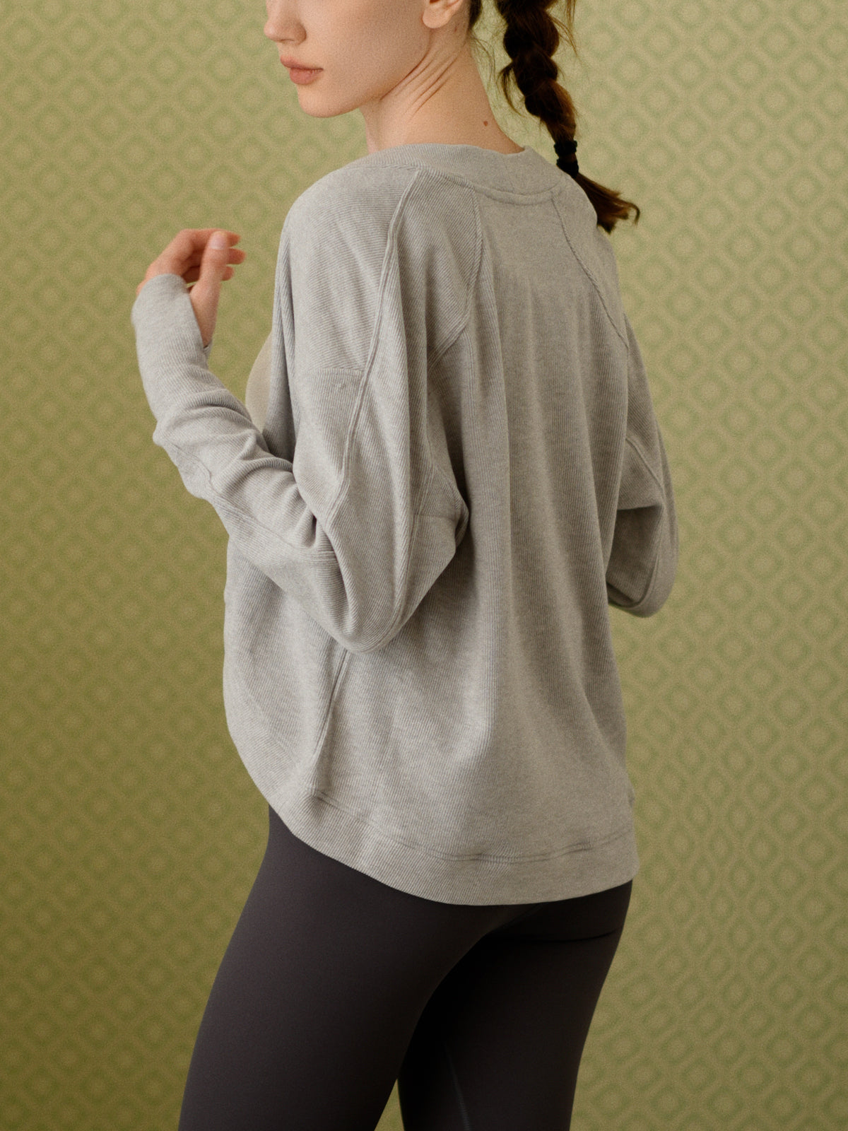 kokoyaya Solid Color Knit Long Sleeve Y121