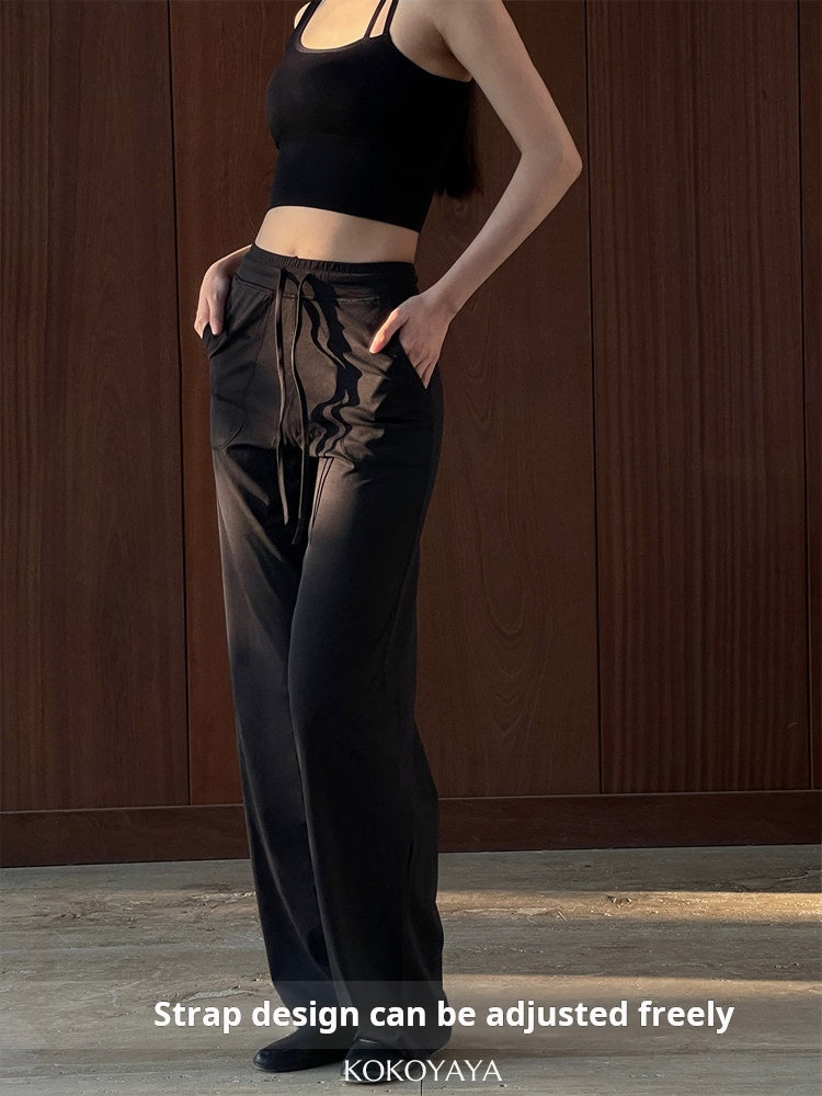 kokoyaya yoga pants Pilates running summer thin fitness sports pants for women's loose wide-leg casual pants