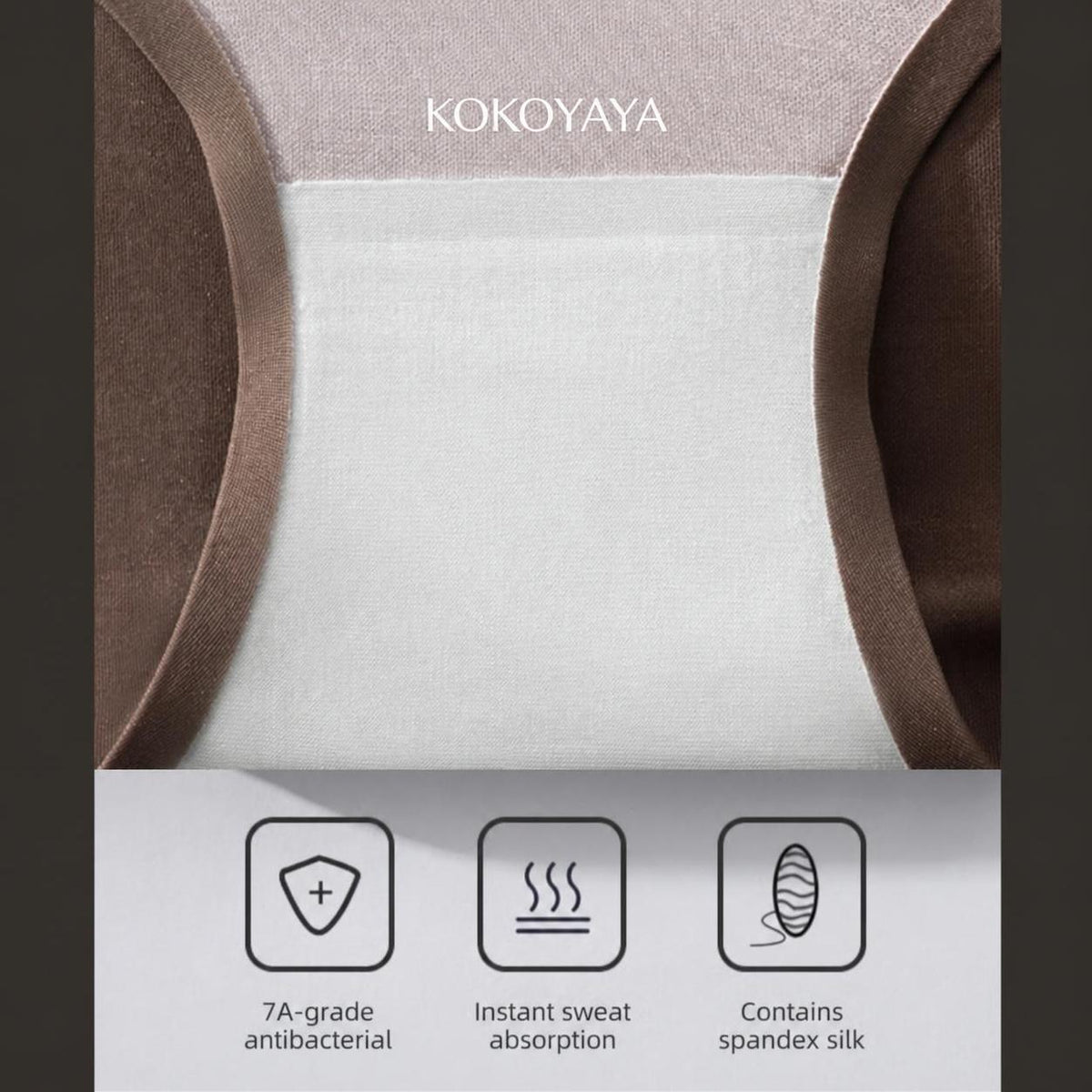 kokoyaya modal mulberry silk sports underwear women's one-piece mid-waist breathable high-elastic boxer pants N004