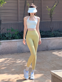 kokoyaya yoga vest sports underwear fitness top women's purple hanging neck beautiful back Pilates training dress B023