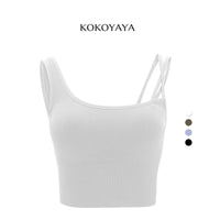 kokoyaya Asymmetric Strap Sports Bra B064