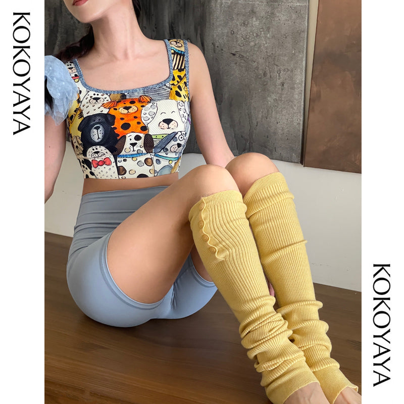 kokoyaya Yoga Pilates Knit Long Socks P008