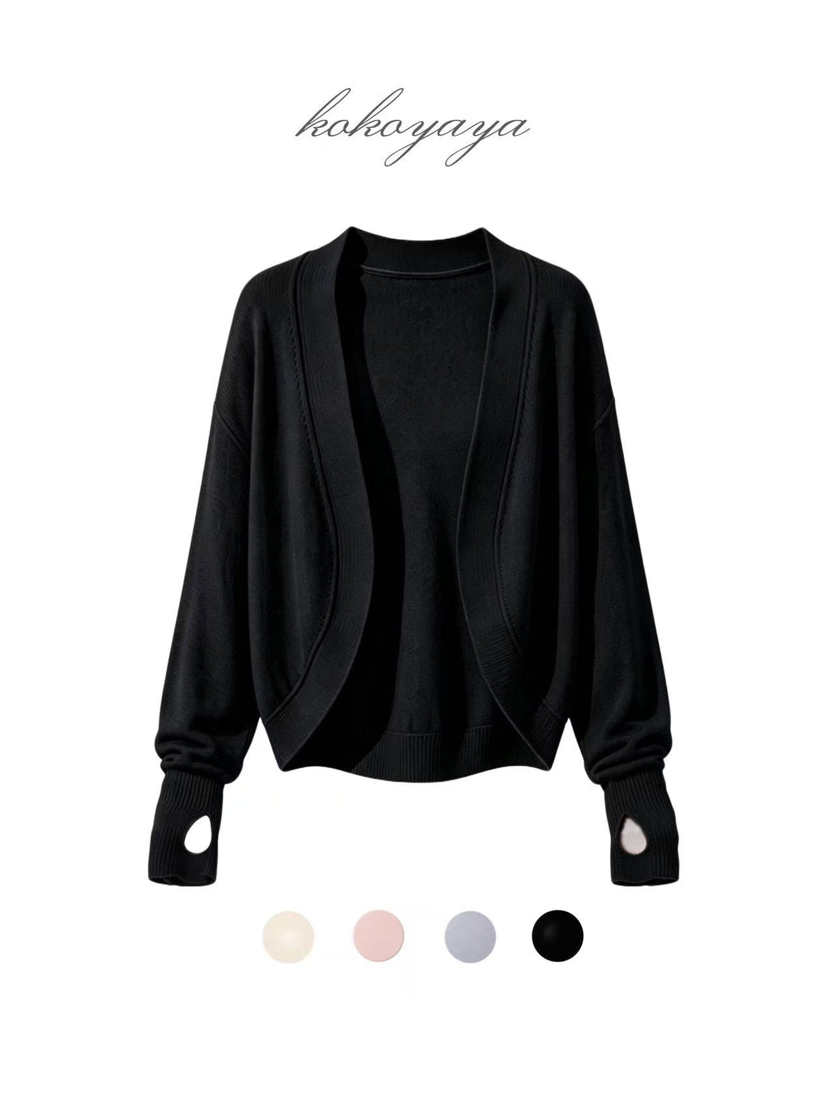 kokoyaya Solid Color Knit Long Sleeve Y121