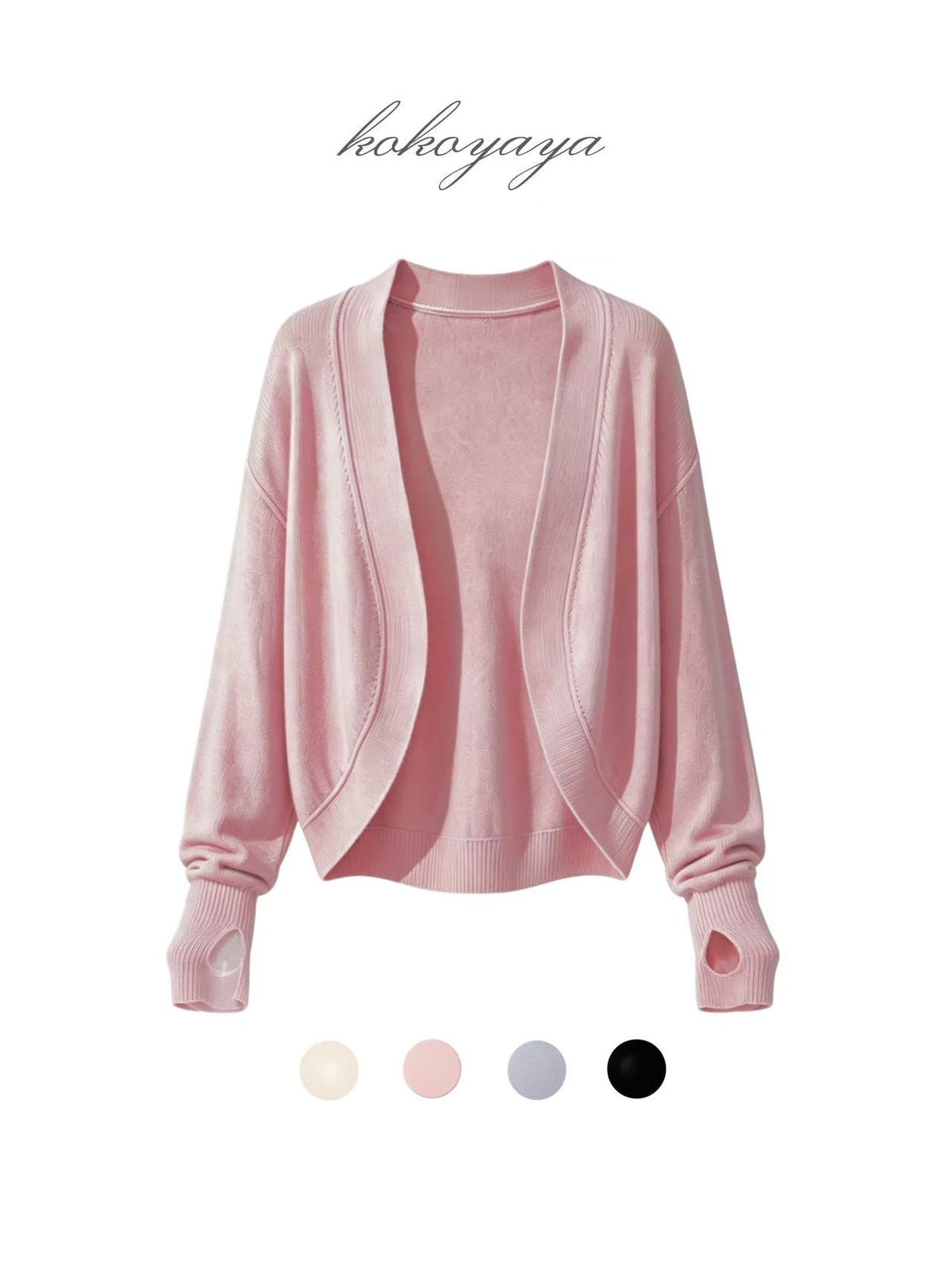 kokoyaya Solid Color Knit Long Sleeve Y121