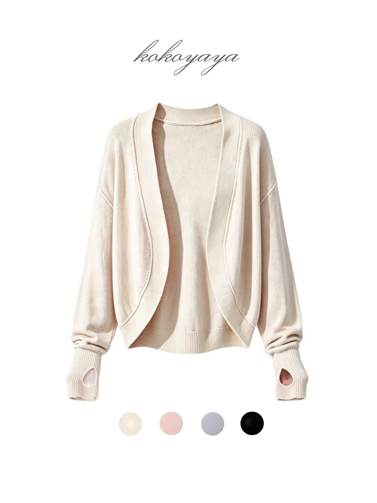 kokoyaya Solid Color Knit Long Sleeve Y121