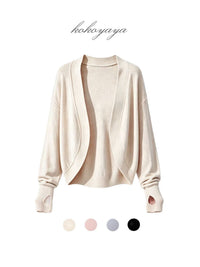 kokoyaya Solid Color Knit Long Sleeve Y121