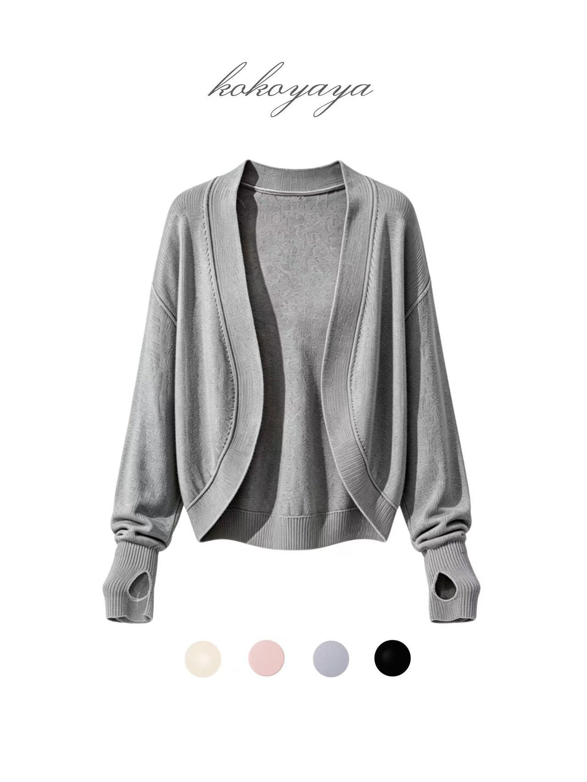 kokoyaya Solid Color Knit Long Sleeve Y121