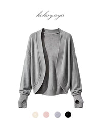 kokoyaya Solid Color Knit Long Sleeve Y121