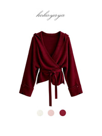 kokoyaya Solid Color Knit Long Sleeve Y123