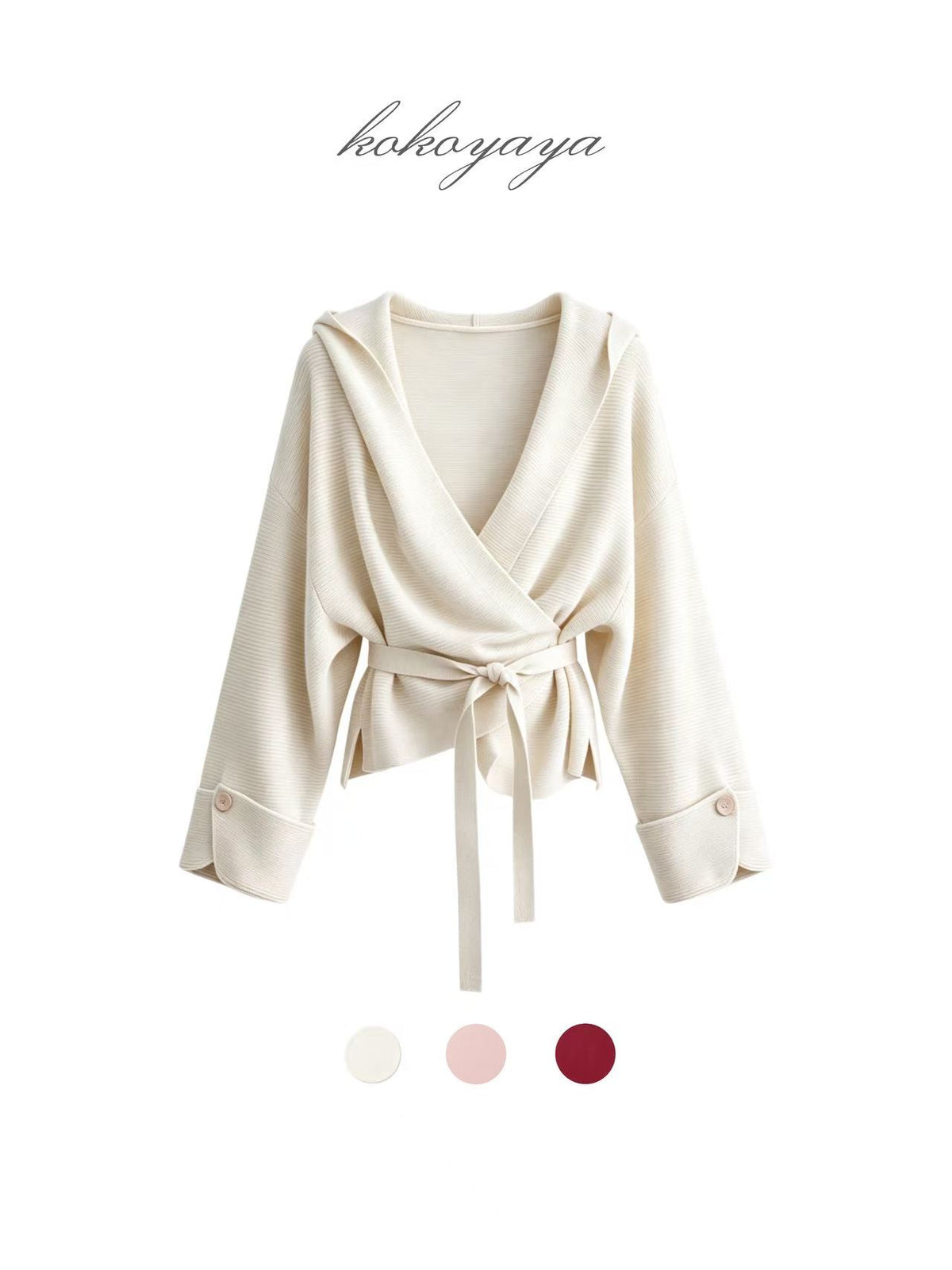 kokoyaya Solid Color Knit Long Sleeve Y123